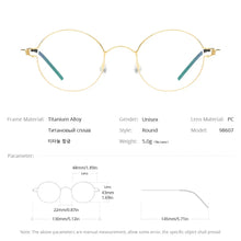 Load image into Gallery viewer, FONEX Screwless Round Eyeglasses – Titanium Alloy Frame for Men & Women