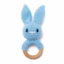 将图片加载到图库查看器,Baby Crochet Rattle Wooden Teether Toy BPA Free