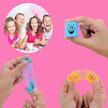Load image into Gallery viewer, 12PCS Smiling Face Rainbow Spring Toys – Mini Magic Coil Fidgets for Kids | Stress Relief Party Favors in Random Colors