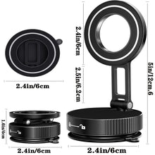 Load image into Gallery viewer, 360° Foldable Vacuum Magnetic Phone Holder, Magnetic Car Phone Mount, Hands-Free Suction Cup Phone Holder for Smooth Surface