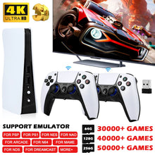 Load image into Gallery viewer, GB5 Video Game Console 256GB/128GB/64G 50000 + Retro Games HD TV Game Box 5 Two Gamepads For PS1/PPSPP/MAME Arcade Gaming Stick