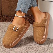Load image into Gallery viewer, Winter Women's Slippers Home Plush Luxury Designer Woman Shoes Indoor Fluffy Fashion Platform Fuzzy Fur Slides Elegant Flat Soft