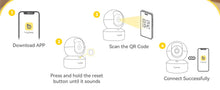 Load image into Gallery viewer, BoyKeep 3MP 5G/2.4GHz WiFi Indoor Home Security IP Smart Baby Monitor Camera Automatic Tracking 24/7 Video Surveillance Camera