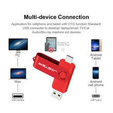 Load image into Gallery viewer, TYPE-C USB Flash Drive 128GB Real Capacity Pen Drive 64GB Free Key Chain Memory Stick Creative Business Gift Red U Disk Blue 32G