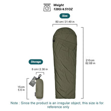 Load image into Gallery viewer, Outdoor Camping Sleeping Bag Liner Ultralight Mummy Sleeping Bag Backpack Liner Single Person Travel Sleeping Bag