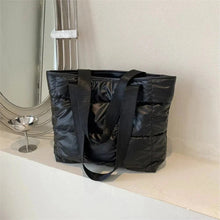 Load image into Gallery viewer, Quilted Cotton Tote Bag – Large Capacity Fashion Ladies Handbag
