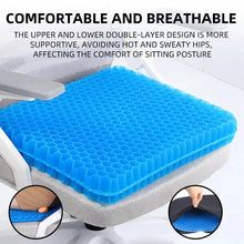 Load image into Gallery viewer, Gel Seat Cushion – Honeycomb Design for Back, Tailbone & Pressure Relief
