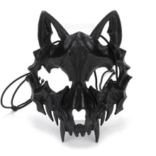 Load image into Gallery viewer, Halloween Half-Face Mask - Dragon, Tiger, Tengu, Wolf, and Skull Designs