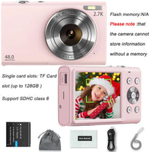 Load image into Gallery viewer, 4K Digital Camera Autofocus Vlogging Camera HD 48MP with 2.8" Large Screen Camcorder Camera for Photography for Kid Adult
