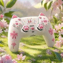 Load image into Gallery viewer, PlayVital Silicone Cover w/Joystick Caps and Sticker for ps5 Controller, for ps5 Charging Dock - Sweetheart Kitty Black