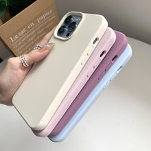 将图片加载到图库查看器,Silicone Soft Thick Protective Rubber Phone Basic Case For iPhone 14 13 Pro Max Case Luxury Silicone Phone Case for iPhone Solid Color Classic Camera Protection Case