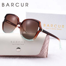 将图片加载到图库查看器,BARCUR Women’s Gradient Butterfly Frame Polarized Fashionable Sunglasses – Trendy Elegant Large PC Elliptical Design with UV400 Protection for Summer Travel Beach Shopping & Summer Style – White Gift Box Included
