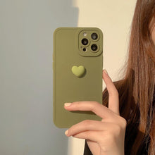 Load image into Gallery viewer, 3D Love Heart Phone Case For iPhone 11 12 13 14 Pro Max X XR XS Max 7 8 Plus Soft Silicone Camera Protector Cover Case for Girl Fashion Cute Love-Heart Shape Silicone Case Shockproof Soft Back Cover Protective Case