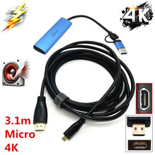 Load image into Gallery viewer, 2in1 USB & Type-C to Micro / Mini HDMI-compatible Video Capture Card Live Streaming Cable for Sony Canon Nikon Fuji Camera PC 4K