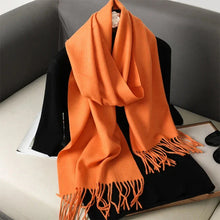 Load image into Gallery viewer, 62-Color Winter Cashmere Scarf – Warm Tassel Pashmina Wrap for Women
