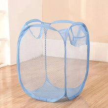 Load image into Gallery viewer, Folding Laundry Storage Basket – Mesh Household Clothes & Toy Organizer