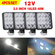 Load image into Gallery viewer, 4 PCS 12V LED Light Bar 48W Mini LED Work Light Off Road Spotlight for Jeep Truck 4X4 Car SUV ATV Barra LED Headlights