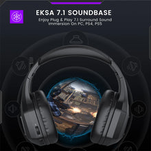 Load image into Gallery viewer, EKSA 2.4GHz Wireless Headphones E1000 WT 7.1 Surround Wired Gaming Headset Gamer with ENC Mic Low Latency for PC/PS4/PS5/Xbox