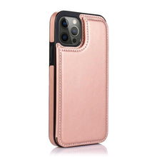 Load image into Gallery viewer, Wallet Stand Cover Flip Leather Case For iPhone 14 Pro Max 13 Pro Max 12 Pro Max 11 Pro Max Soft PU Leather Card Case With Kickstand Slim Double Magnetic Clasp Protective Cover