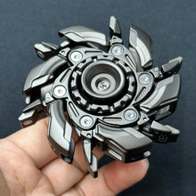 Load image into Gallery viewer, EDC Open Armor Metal Spinning Top – Magnetic Fidget Slider Toy for Adults | Stress Relief Spinner with Mecha Design & Smooth Rotation
