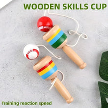 Load image into Gallery viewer, Montessori Wooden Skill Sword Cup Toy – Educational Throw & Catch Game