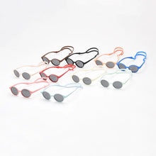 Load image into Gallery viewer, 0-4 Years Baby Silical Gel Glasses UV400 Protection TPEE Polarized Strap Baby Girl Flexible Sunglasses with Free Silicone Rope