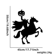 Load image into Gallery viewer, Halloween Door & Window Stickers - Skeleton Hands, Pumpkins, Ghosts, and Witch Hat Decor