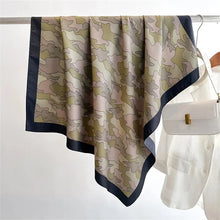 Load image into Gallery viewer, 90x90cm Square Silk-Feel Scarf – Luxury Women’s Shawl & Head Wrap