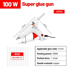 Load image into Gallery viewer, 100W Hot Melt Glue Gun DIY Mini Household Industrial Guns Heat Temperature Electric Repair Tool Use 11mm Glue Sticks