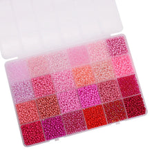 Load image into Gallery viewer, 5200Pcs Glass Rice Beads Jewelry Making Kit – 24-Grid Box for DIY Bracelets, Earrings & Kandi Accessories | Handmade Craft Supplies Set