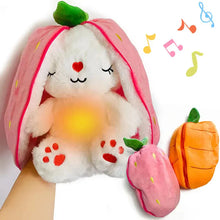 Load image into Gallery viewer, Cute Music Luminous Breathing Doll with Motion Lights Plush Baby Sleeping Toys Bunny Soft Cartoon Plush Doll Early Childhood