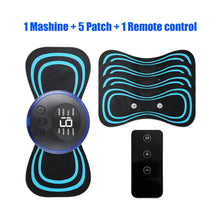 将图片加载到图库查看器,5pcs set Neck Back Massager Sticker EMS Pulse Mini Electric Massage for Shoulder Leg Cervical Body Muscle Stimulator Relief Pain