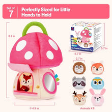Load image into Gallery viewer, Soft Baby Beehive Toy with 5 Sensory Rattles for 6-12 Months