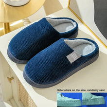 Load image into Gallery viewer, Thick Sole Home Indoor Outside Men And Women Couples Winter Household Warm Fluffy Slippers High Heels Plush Cotton Shoes Ladies