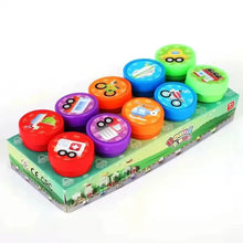 Load image into Gallery viewer, 10pcs Assorted Self-Inking Stamps for Kids - DIY Craft & Scrapbooking