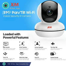 Load image into Gallery viewer, XM ICSee 3MP 2.4GHz WiFi Indoor Home Security IP Smart Baby Monitor Camera Automatic Tracking 24/7 Video Surveillance PTZ Camera