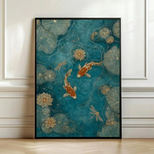 Load image into Gallery viewer, Japanese Red Koi Fish Canvas Wall Art Minimalist Poster