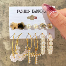 Load image into Gallery viewer, Gold Butterfly & Heart Dangle Earrings Set – Acrylic Drop Jewelry for Women