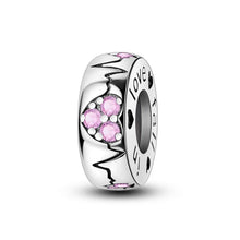 将图片加载到图库查看器,100% 925 Sterling Silver Rainbow Zircon Butterfly Dragon Silicone Stopper Charms - Colorful Beads for DIY Bracelets, Customizable Jewelry for All Occasions