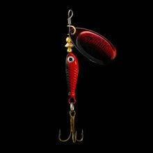 Load image into Gallery viewer, Rotating Metal Spinner Fishing Lure 9.1g 7cm β Sequin Hard Bait with Treble Hook for Bass, Pike, Carp & Trout