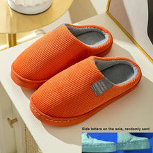 Load image into Gallery viewer, Thick Sole Home Indoor Outside Men And Women Couples Winter Household Warm Fluffy Slippers High Heels Plush Cotton Shoes Ladies