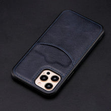 将图片加载到图库查看器,Fashion Wallet Card Holder Back Cover For iPhone 13 Pro Max 12 Mini 11 Xr X Xs 14 Pro Max Luxury PU Leather Case Genuine Leather iPhone Cover For Men Stylish Slim Design