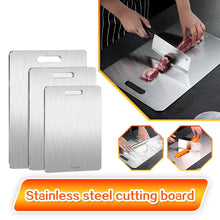 Load image into Gallery viewer, 316 Stainless Steel Chopping Board – Thickened Double-Sided Antibacterial Cutting Board for Kitchen & Dough Kneading