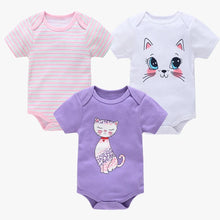 Load image into Gallery viewer, 3/6 PCS Baby Cotton Bodysuits Set Short Sleeve Summer Outfits for Newborn Boys & Girls 0β12 Months