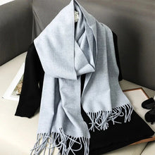 Load image into Gallery viewer, 62-Color Winter Cashmere Scarf – Warm Tassel Pashmina Wrap for Women