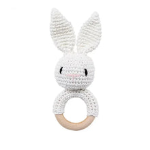 将图片加载到图库查看器,Baby Crochet Rattle Wooden Teether Toy BPA Free