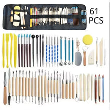 Load image into Gallery viewer, Pottery Clay Sculpting Tools Kit - 8-61 Pcs for Carving, Shaping & Modeling