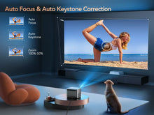 Load image into Gallery viewer, TOPTRO Projector 4K Android 9.0 26000 Lumens native 1080P WiFi6 Bluetooth Projector Auto Focus/Keystone Outdoor Home Theater