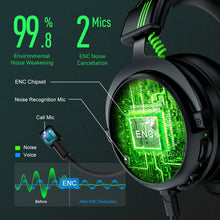 Load image into Gallery viewer, EKSA E5000 Pro Gaming Headphones for PC/PS4/Xbox/Switch, 7.1 Wired Headset Gamer with ENC Mic, USB/Type C/3.5mm Detachable Cable