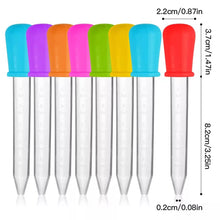 将图片加载到图库查看器,1/6/8/10pcs 5ML Silicone Plastic Pipette Dropper Feeding Medicine Liquid Eye Ear Pipette Dropper School Lab Experiment Supplies